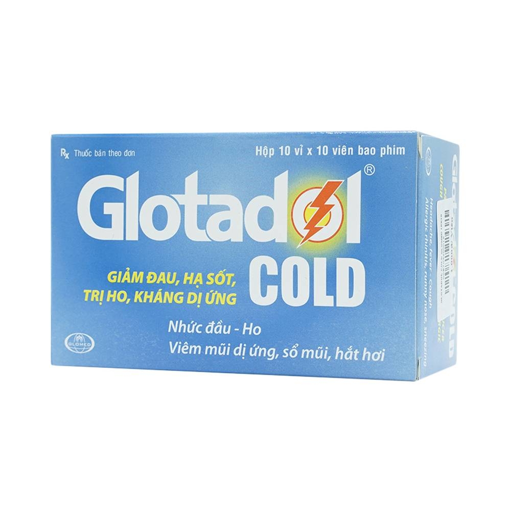 Hình ảnh Thuốc Glotadol Cold Glomed hỗ trợ giảm đau, hạ sốt (10 vỉ x 10 viên)