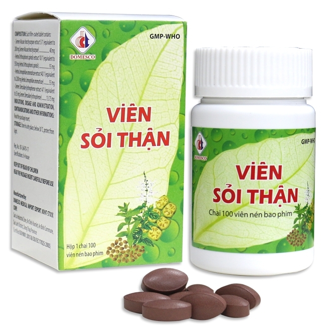 Hình ảnh Viên Sỏi Thận Domesco cải thiện các triệu chứng lâm sàng của sỏi đường tiết niệu (100 viên)