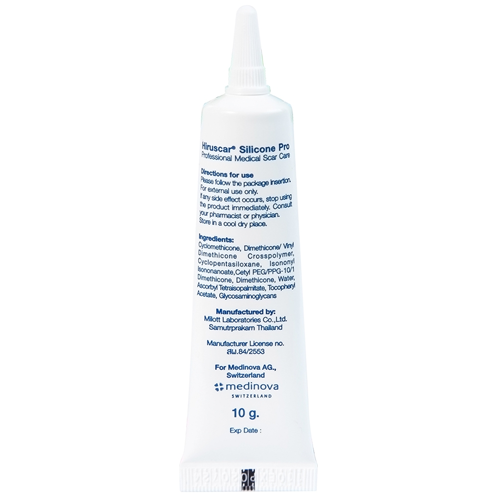 Hình ảnh Kem bôi dạng gel Hiruscar Silicone Pro Medinova mờ sẹo, giảm ngứa và khó chịu liên quan đến sẹo (10g)