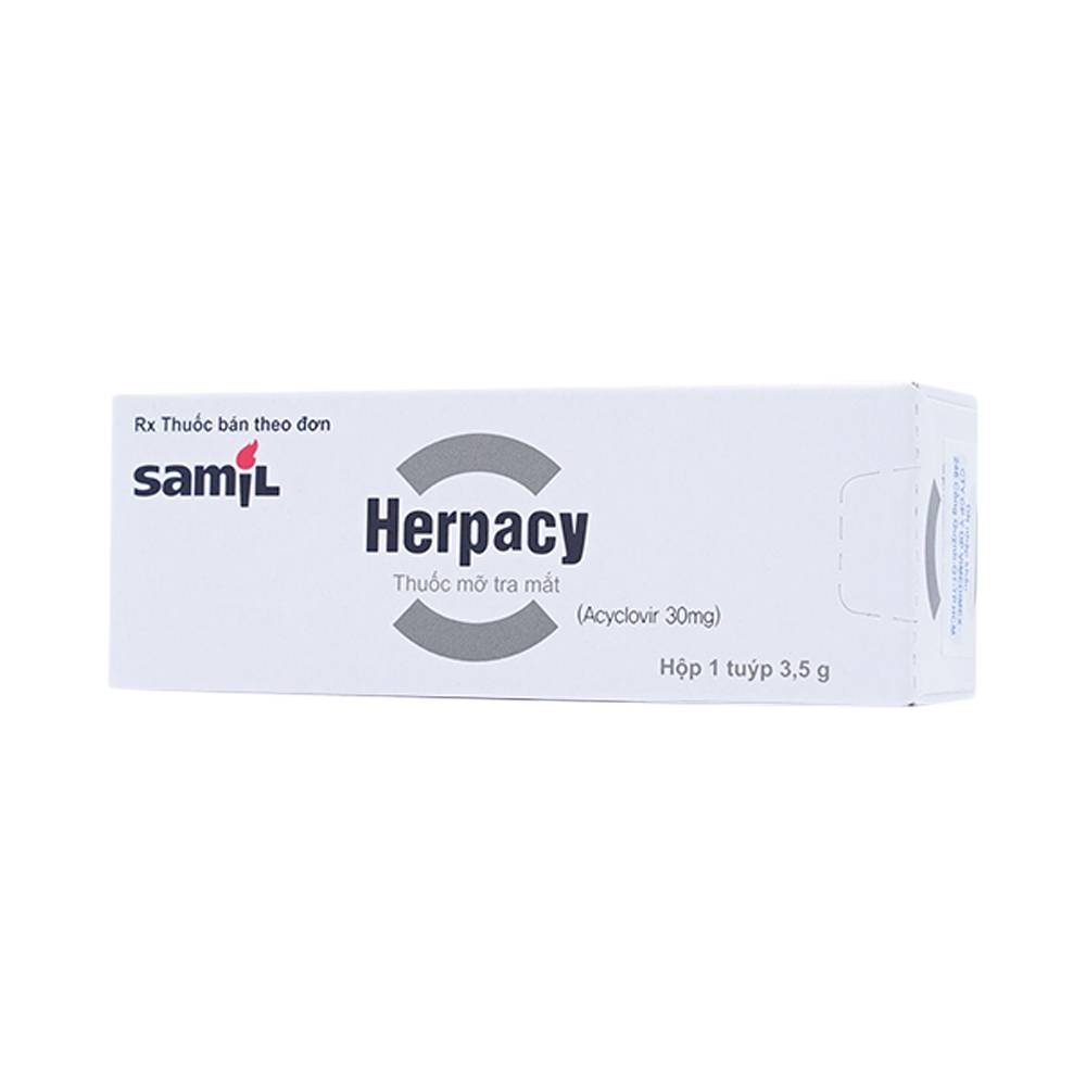 Hình ảnh Thuốc mỡ Herpacy 3.5g Samil điều trị viêm giác mạc do virus herpes simplex