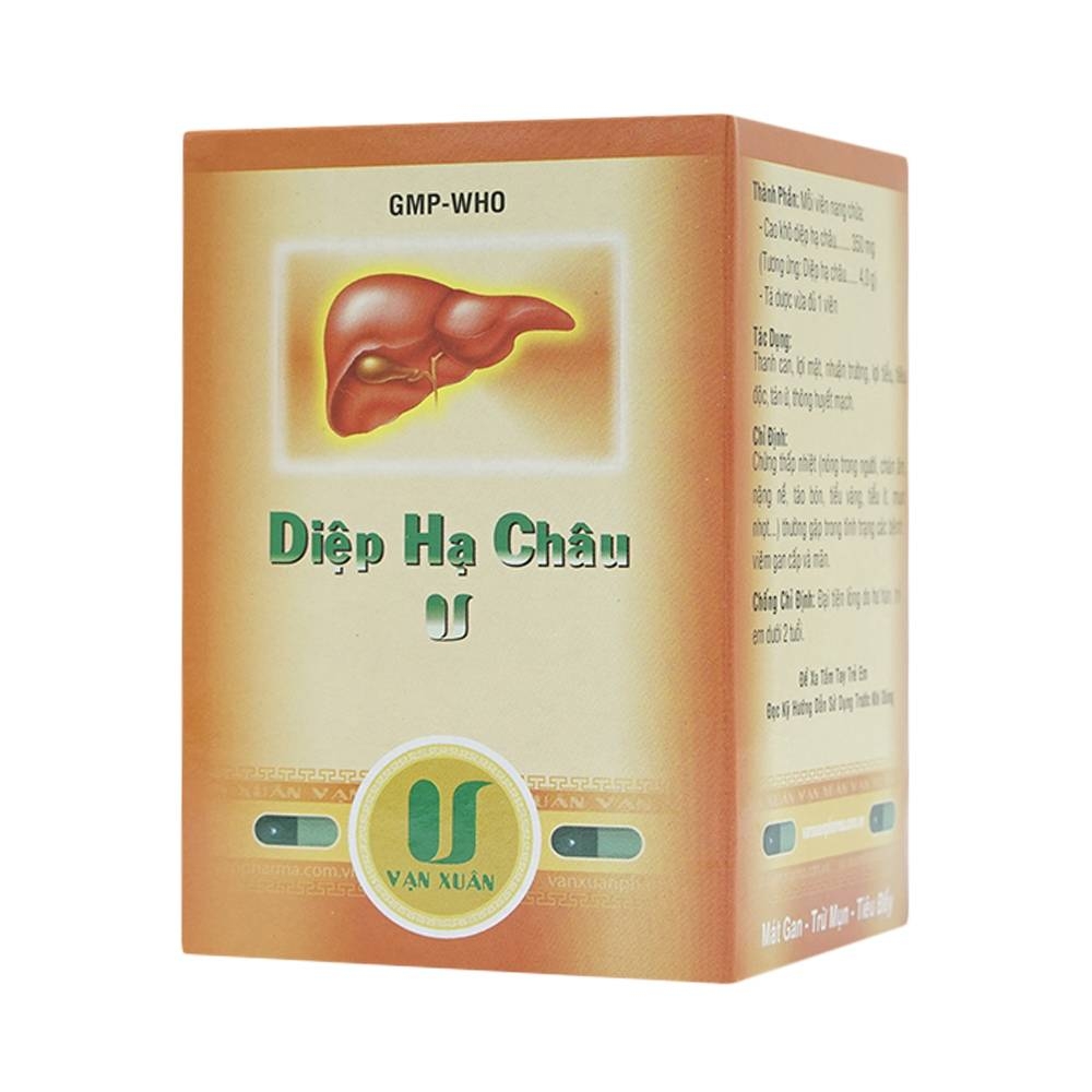 Hình ảnh Thuốc Diệp Hạ Châu V Vạn Xuân điều trị chứng thấp nhiệt trong viêm gan cấp và mãn (10 vỉ x 10 viên)