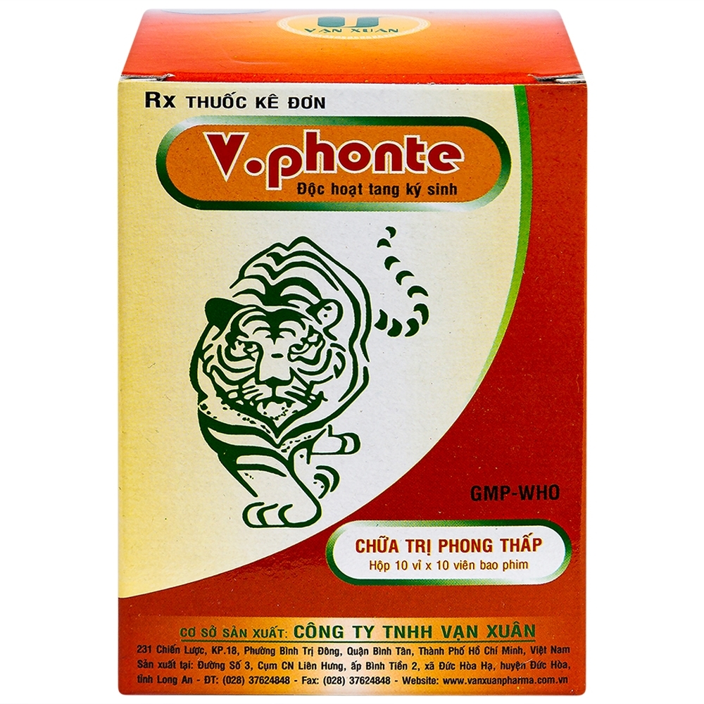 Hình ảnh Thuốc V.phonte Vạn Xuân chữa trị phong thấp (10 vỉ x 10 viên)