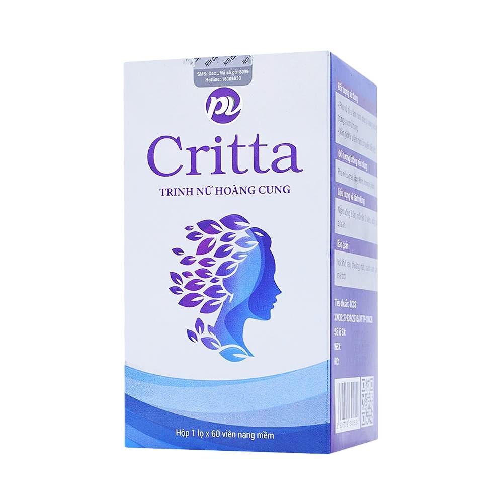 Hình ảnh Viên uống Critta Trinh Nữ Hoàng Cung Phúc Vinh hỗ trợ hạn chế sự phát triển của u xơ lành tính (60 viên)