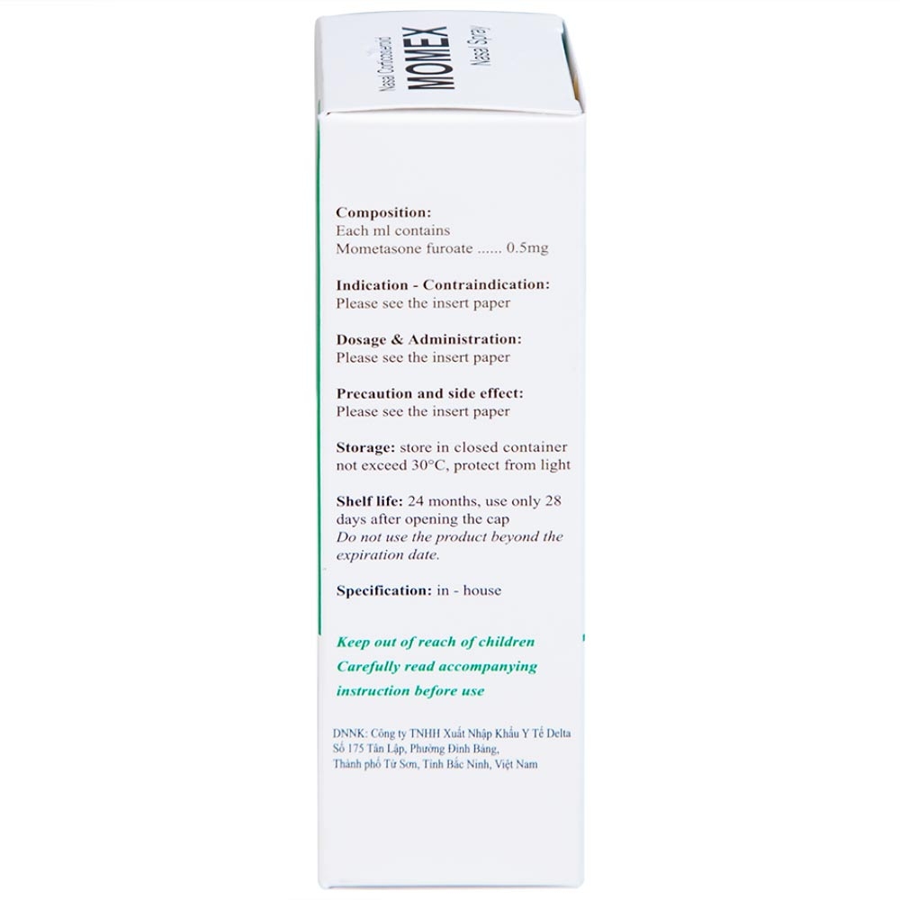 Hình ảnh Hỗn dịch xịt mũi Momex Nasal Spray Hanlim điều trị viêm mũi theo mùa (18ml)