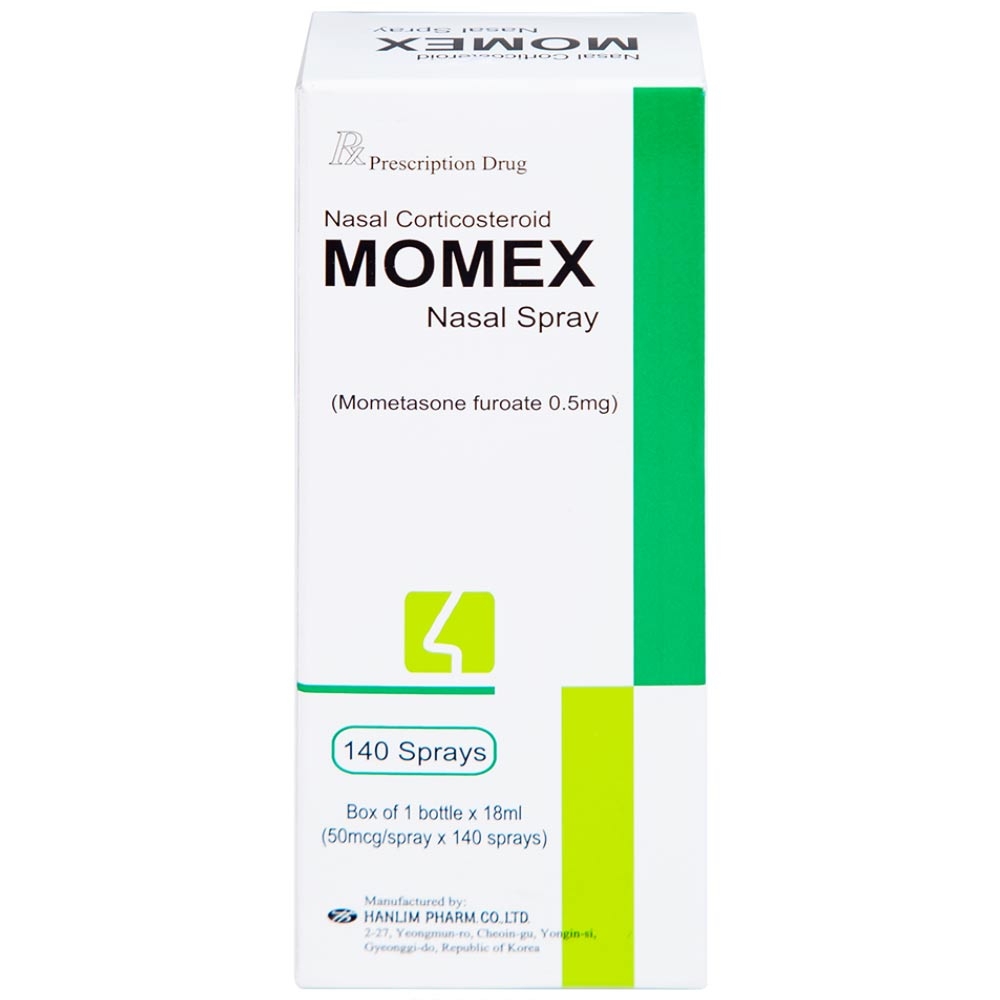 Hình ảnh Hỗn dịch xịt mũi Momex Nasal Spray Hanlim điều trị viêm mũi theo mùa (18ml)
