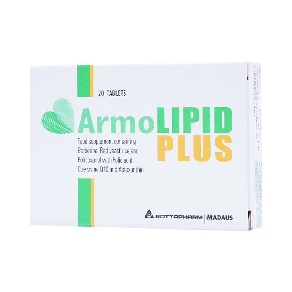 Hình ảnh Viên uống ArmoLipid Plus Rottapharm giảm cholesterol, triglycerid trong máu (20 viên)
