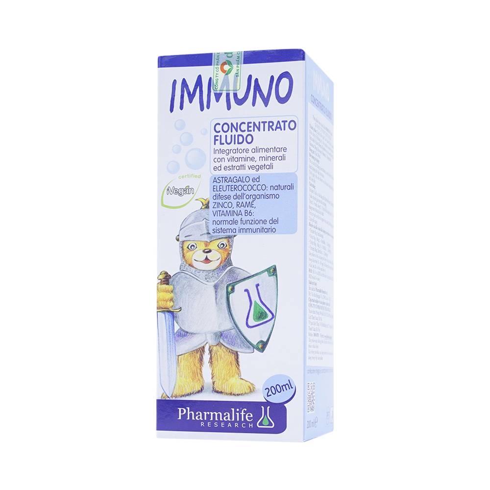 Hình ảnh Siro Immuno Bimbi Concentrato Fluido Pharmalife hỗ trợ tăng cường chức năng miễn dịch (200ml)