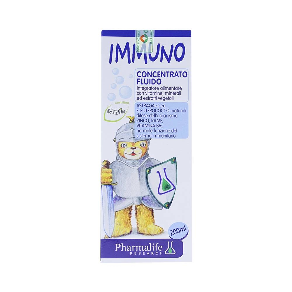 Hình ảnh Siro Immuno Bimbi Concentrato Fluido Pharmalife hỗ trợ tăng cường chức năng miễn dịch (200ml)