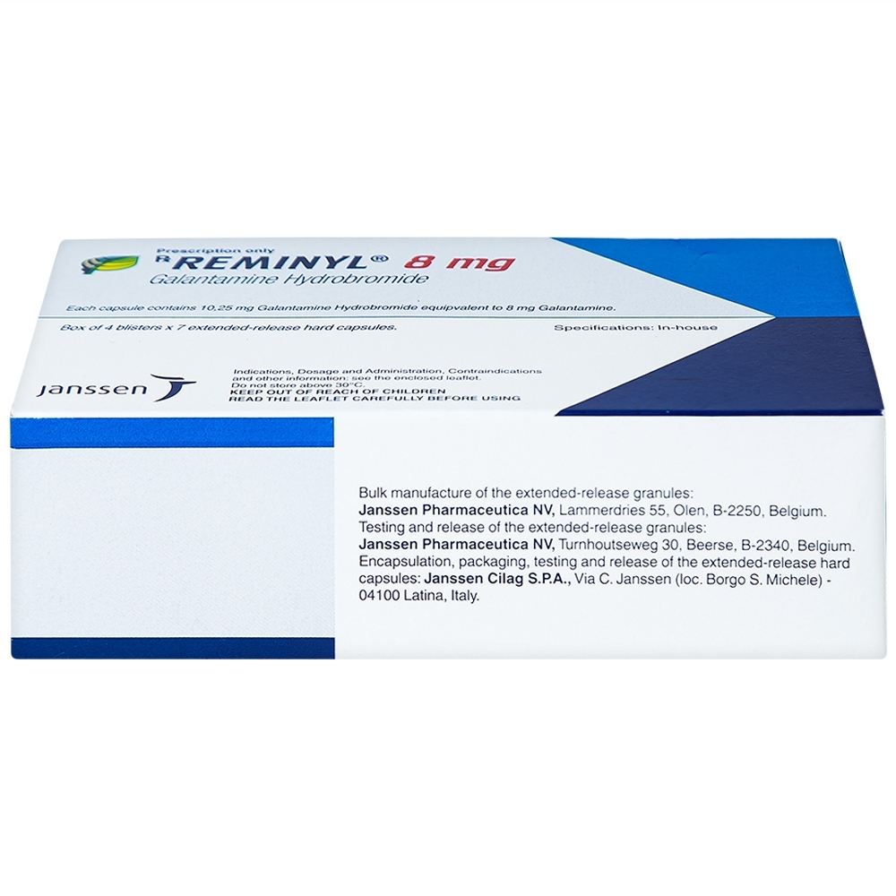 Hình ảnh Thuốc Reminyl 8mg Janssen điều trị sa sút trí tuệ (4 vỉ x 7 viên)