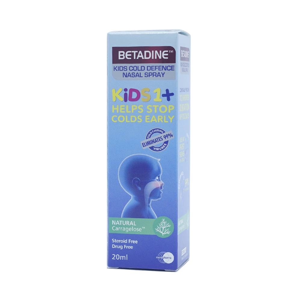 Hình ảnh Xịt mũi Betadine Cold Defense Nasal Spray Kids 1+ 20ml dùng cho cảm cúm trẻ em