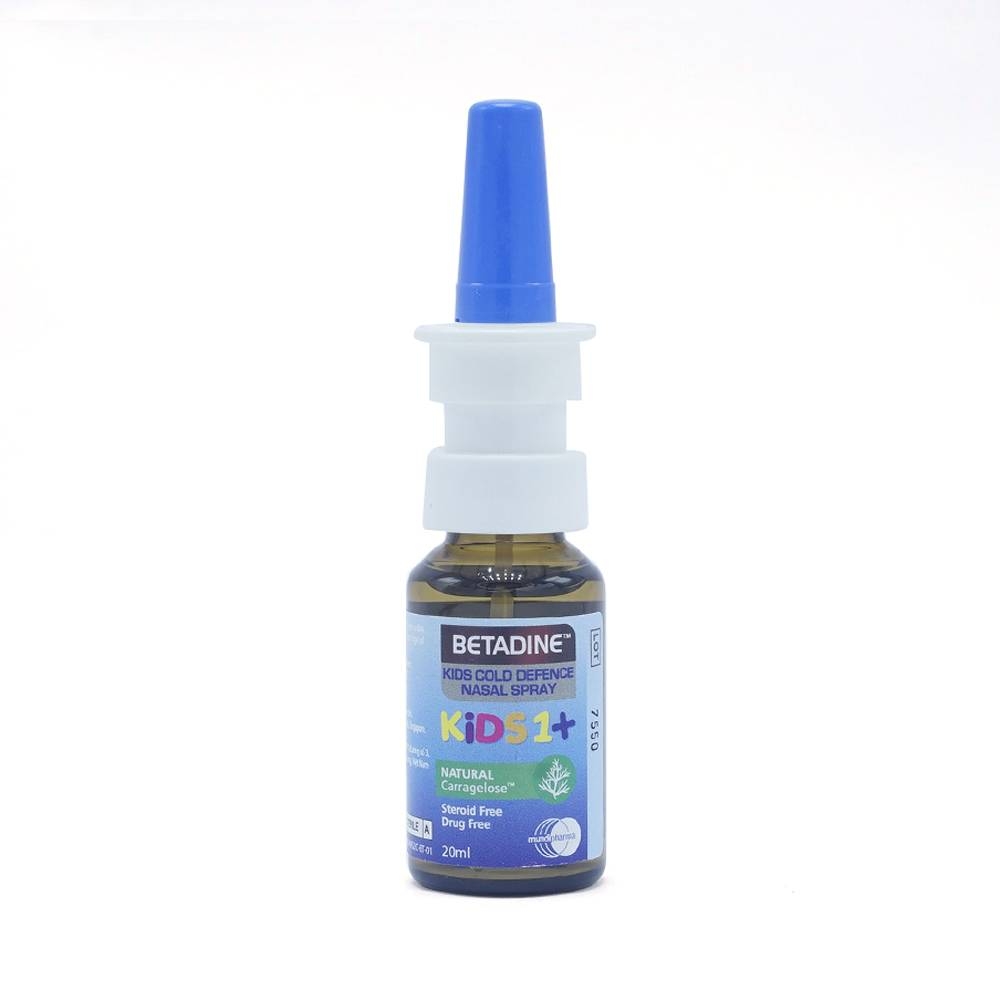 Hình ảnh Xịt mũi Betadine Cold Defense Nasal Spray Kids 1+ 20ml dùng cho cảm cúm trẻ em