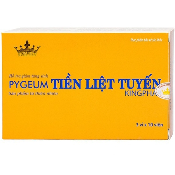 Hình ảnh Viên nén Pygeum Tiền Liệt Tuyến Kingphar hỗ trợ giảm tăng sinh (3 vỉ x 10 viên)