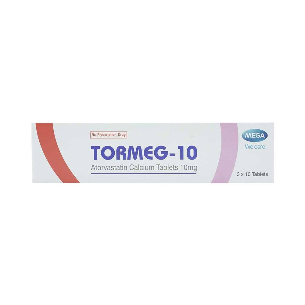 Hình ảnh Thuốc Tormeg-10 MEGA We care ngăn ngừa bệnh tim mạch, tăng mỡ máu (3 vỉ x 10 viên)