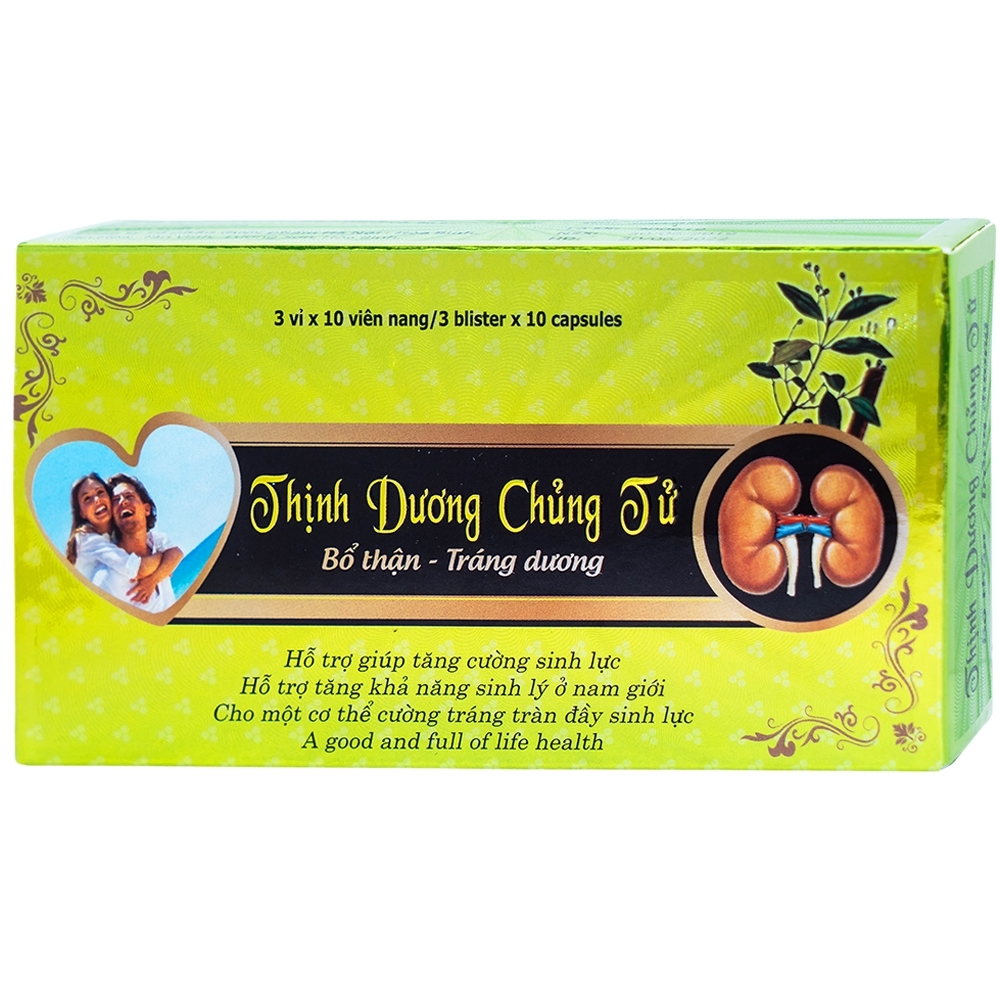 Hình ảnh Viên uống Thịnh Dương Chủng Tử Hồng Phước bổ thận, tráng dương (3 vỉ x 10 viên)