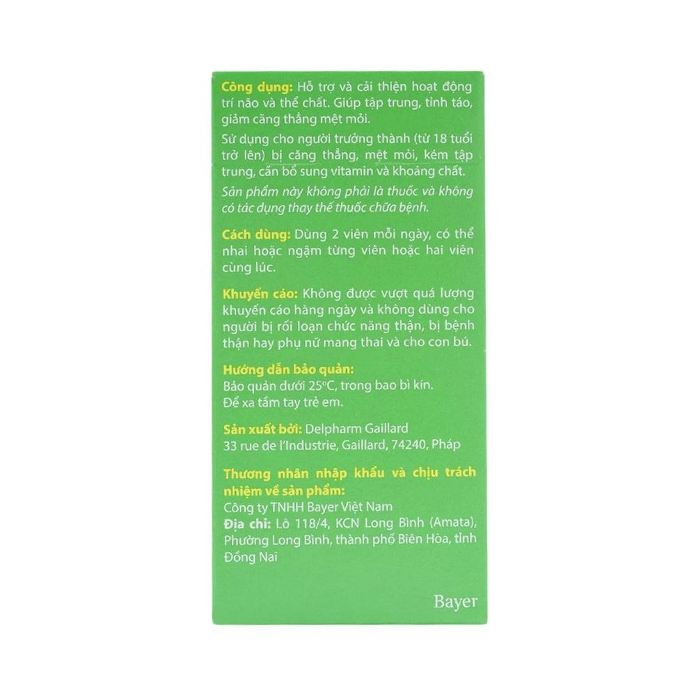 Hình ảnh Viên sủi Berocca Bayer bổ sung vitamin C, các vitamin nhóm B và kẽm (2 vỉ x 7 viên)