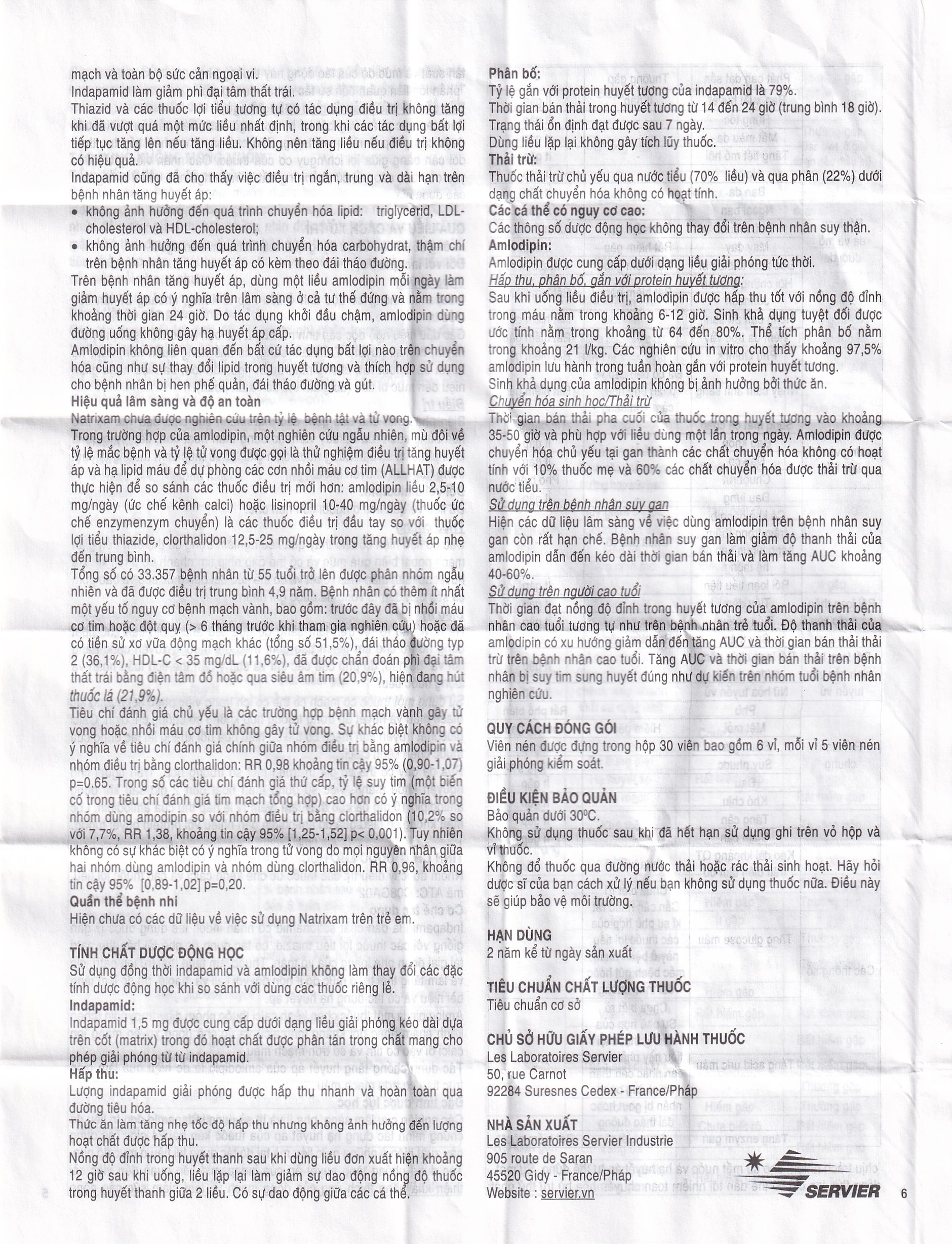 Hình ảnh Thuốc Natrixam 1.5mg/5mg LES điều trị tăng huyết áp (30 viên)