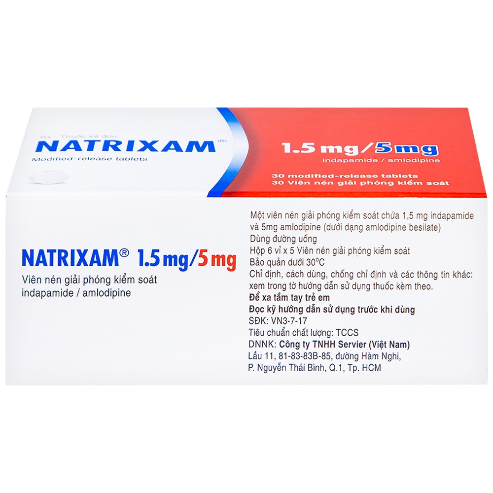 Hình ảnh Thuốc Natrixam 1.5mg/5mg LES điều trị tăng huyết áp (30 viên)
