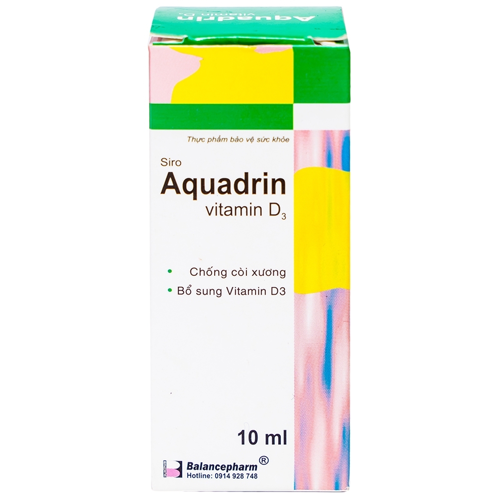 Hình ảnh Dung dịch Aquadrin Balancepharm bổ sung Vitamin D3, ngăn ngừa còi xương, chậm lớn (10ml)