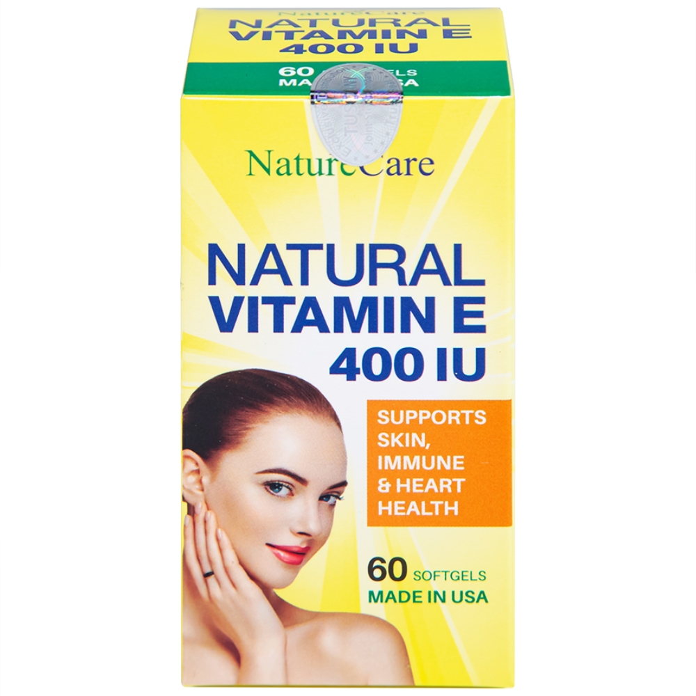 Hình ảnh Thực phẩm bảo vệ sức khỏe Natural Vitamin E 400 IU giúp cải thiện sức khỏe da và phục hồi da (60 viên)