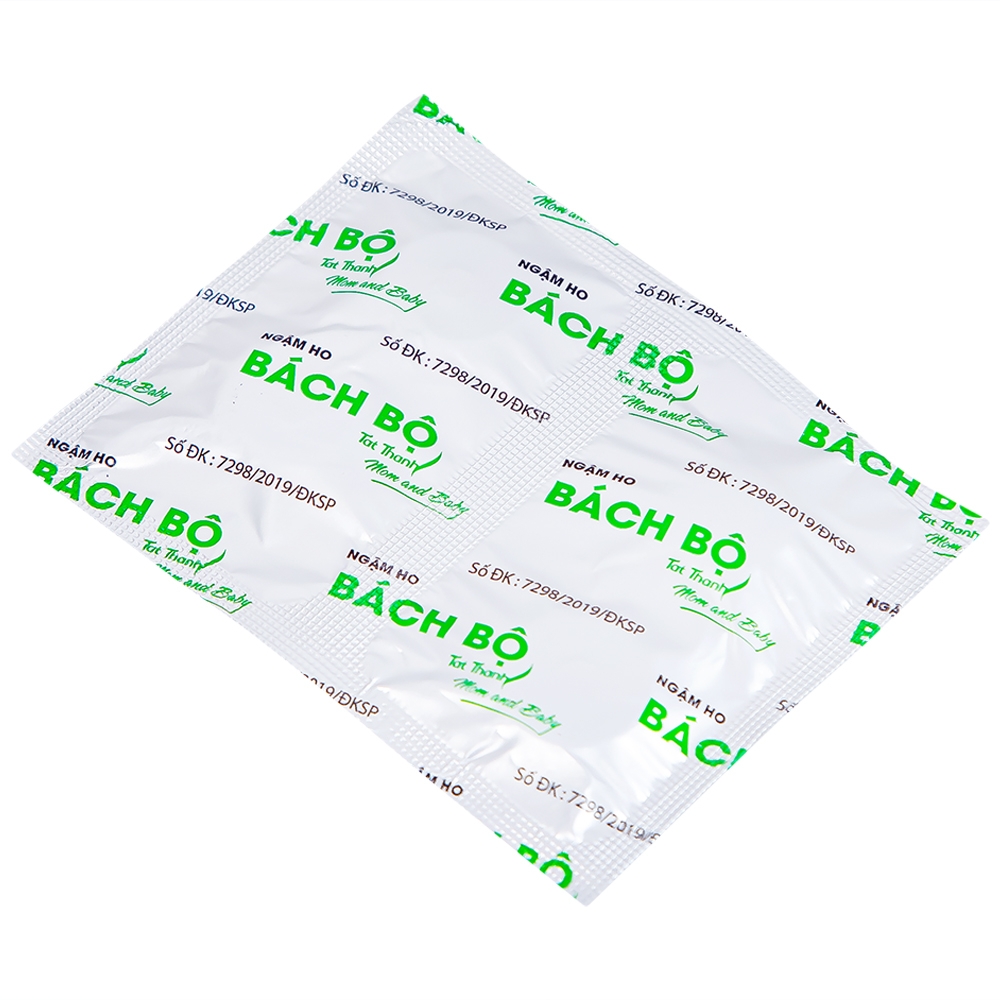 Hình ảnh Viên ngậm ho Bách Bộ Mom And Baby Tất Thành hỗ trợ giảm rát họng, ngứa cổ, khản tiếng (26 vỉ x 4 viên)