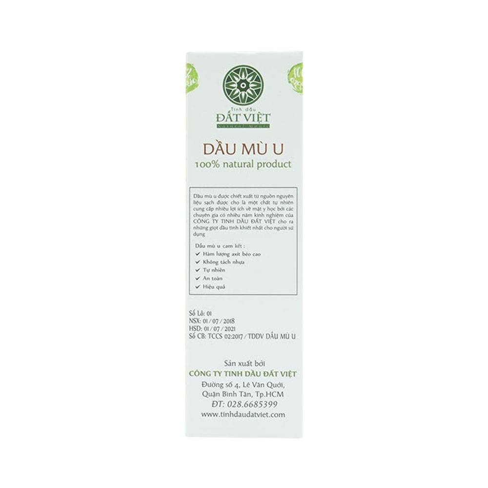 Hình ảnh Dầu Mù U Tamanu Oil Đất Việt điều trị bỏng, tái tạo da, lành sẹo (10ml)