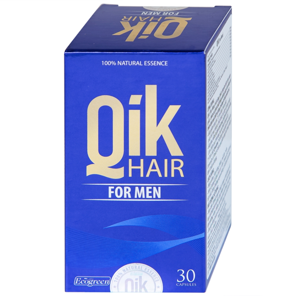Hình ảnh Viên uống Qik Hair For Men Ecogreen giúp giảm rụng tóc, hối đầu ở nam giới (30 viên)