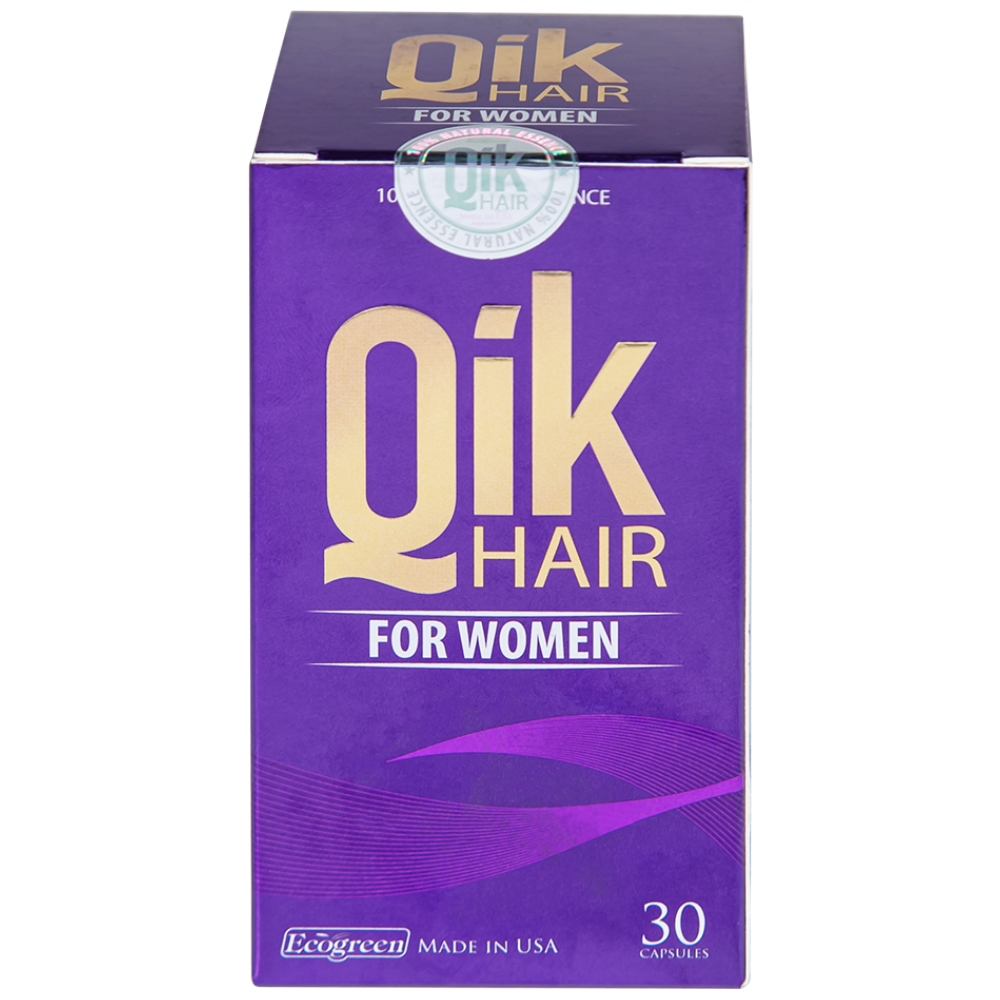 Hình ảnh Viên uống Qik Hair For Women Ecogreen giúp giảm rụng tóc ở nữ giới, giúp tóc mọc nhanh (30 viên)