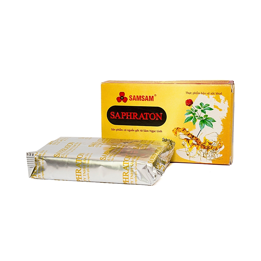 Hình ảnh Viên uống Saphraton SamSam hỗ trợ bổ sức khỏe, giảm mệt mỏi (2 vỉ x 10 viên)