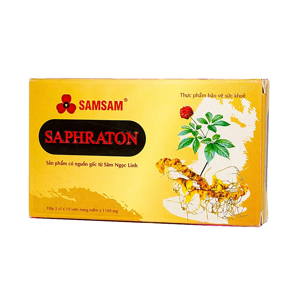 Hình ảnh Viên uống Saphraton SamSam hỗ trợ bổ sức khỏe, giảm mệt mỏi (2 vỉ x 10 viên)