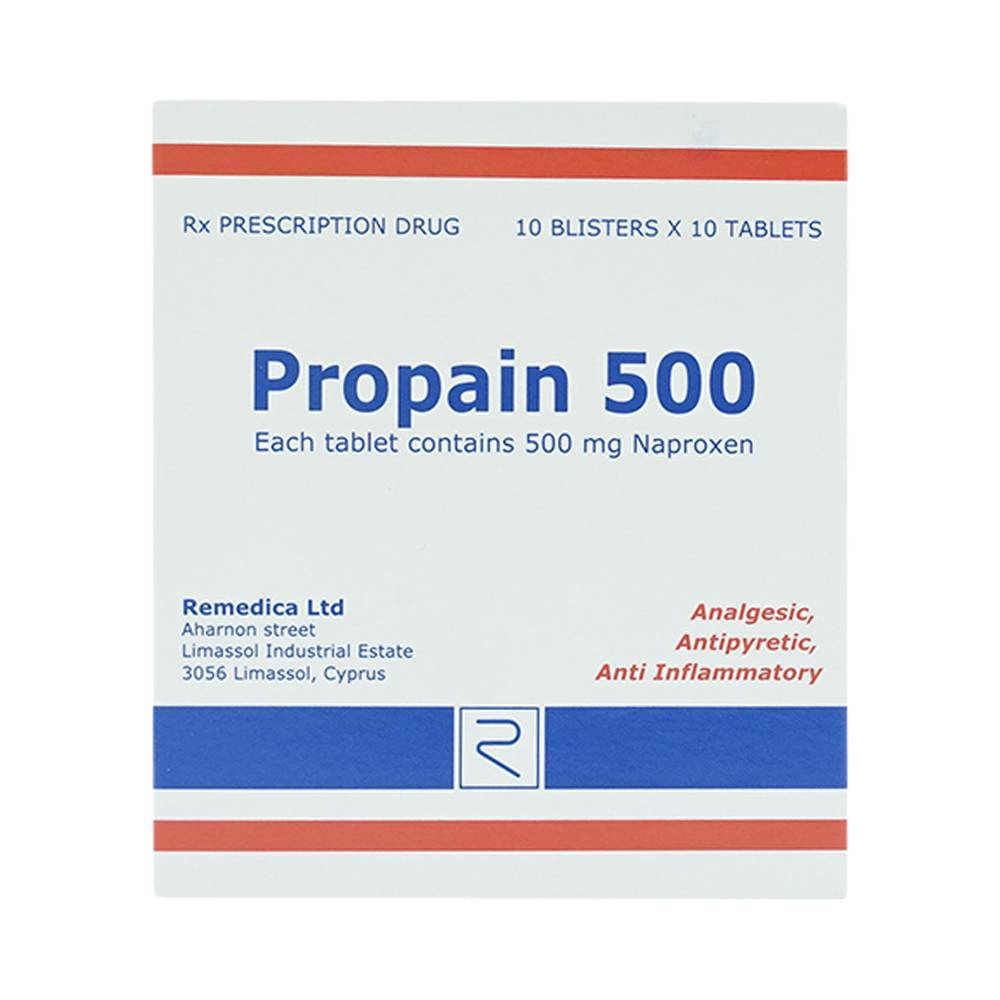 Hình ảnh Thuốc Propain 500 Remedica điều trị viêm khớp dạng thấp (10 vỉ x 10 viên)