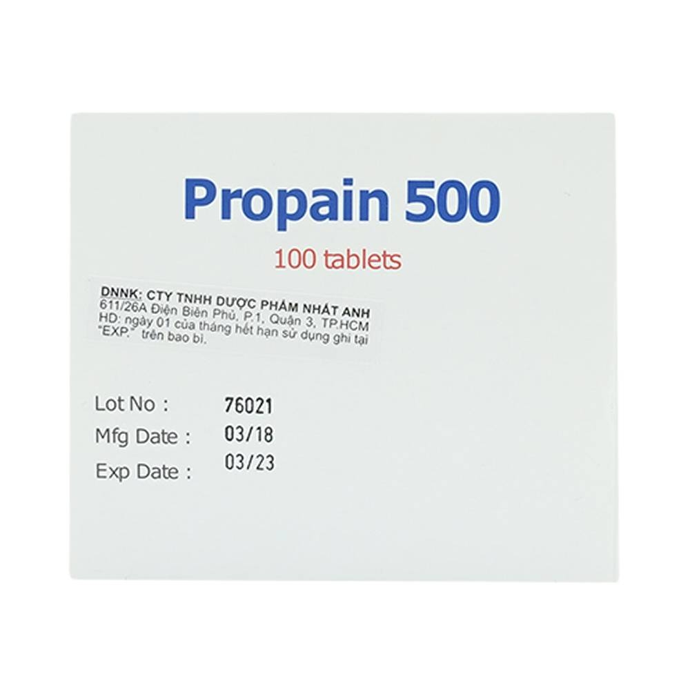 Hình ảnh Thuốc Propain 500 Remedica điều trị viêm khớp dạng thấp (10 vỉ x 10 viên)