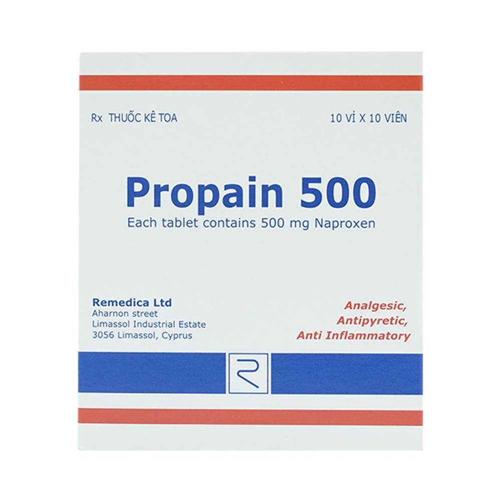 Hình ảnh Thuốc Propain 500 Remedica điều trị viêm khớp dạng thấp (10 vỉ x 10 viên)