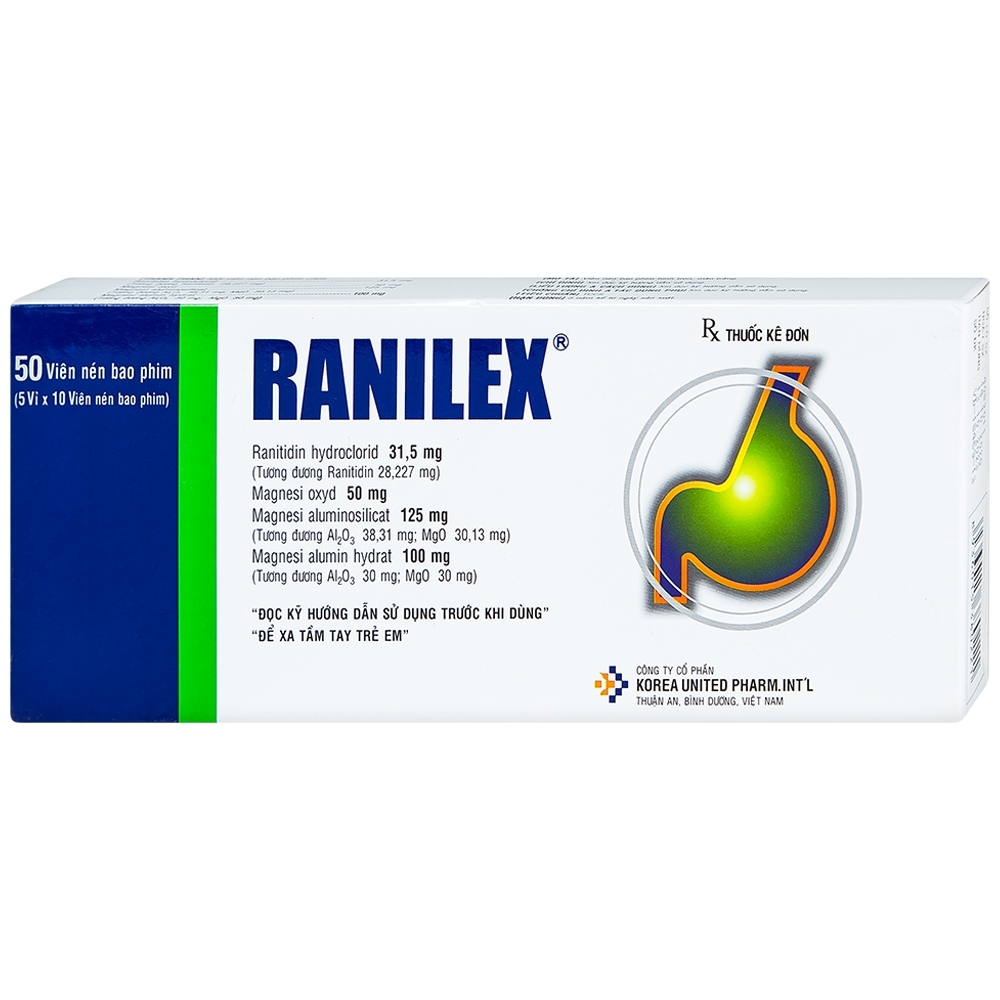 Hình ảnh Thuốc Ranilex Korea United điều trị loét dạ dày, tá tràng (5 vỉ x 10 viên)