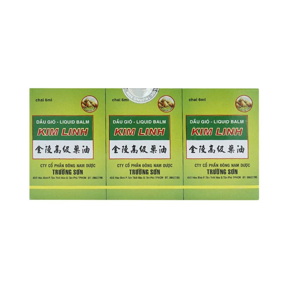 Hình ảnh Dầu gió Kim Linh 6ml giảm cảm ho, sổ mũi, đau nhức xương khớp (12 chai)