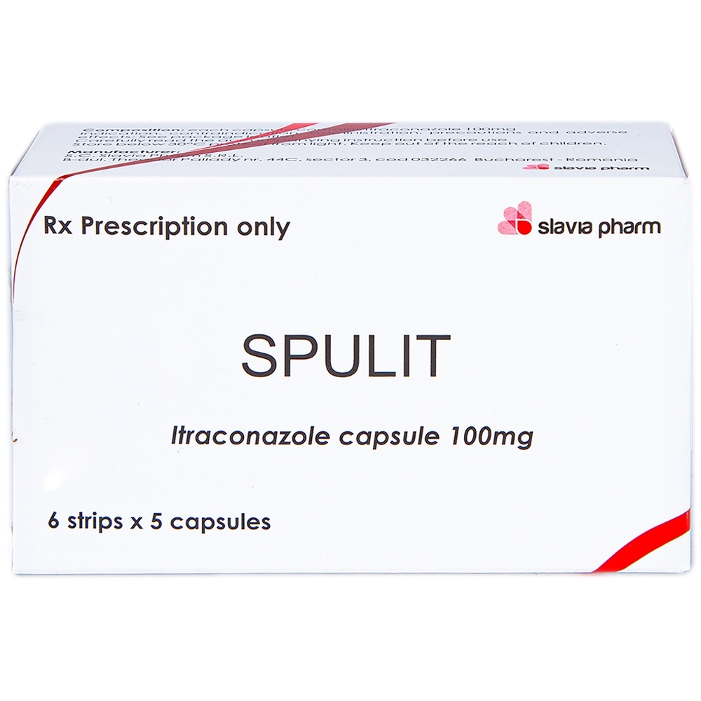 Hình ảnh Thuốc Spulit Slavia điều trị nấm Candida, lang ben (6 vỉ x 5 viên)