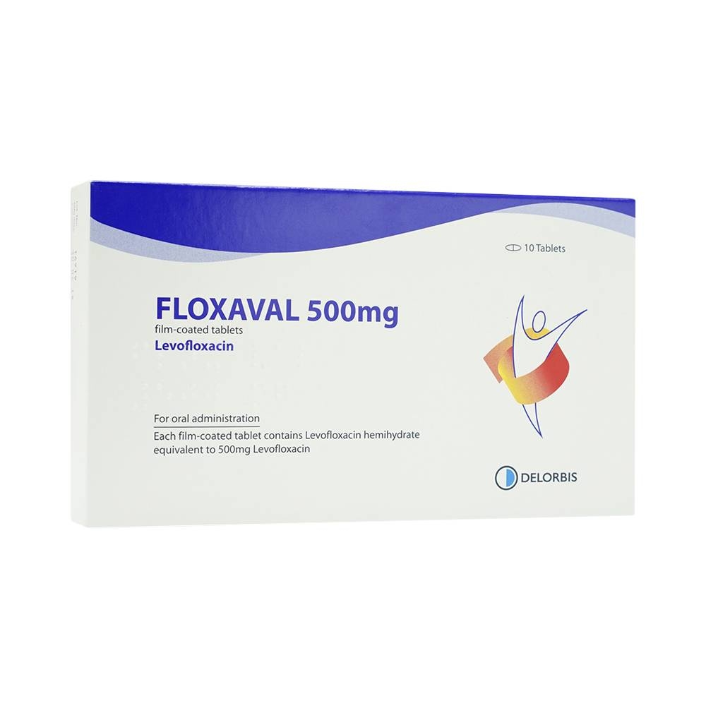 Hình ảnh Thuốc Floxaval 500mg Delorbis điều trị nhiễm khuẩn (10 viên)