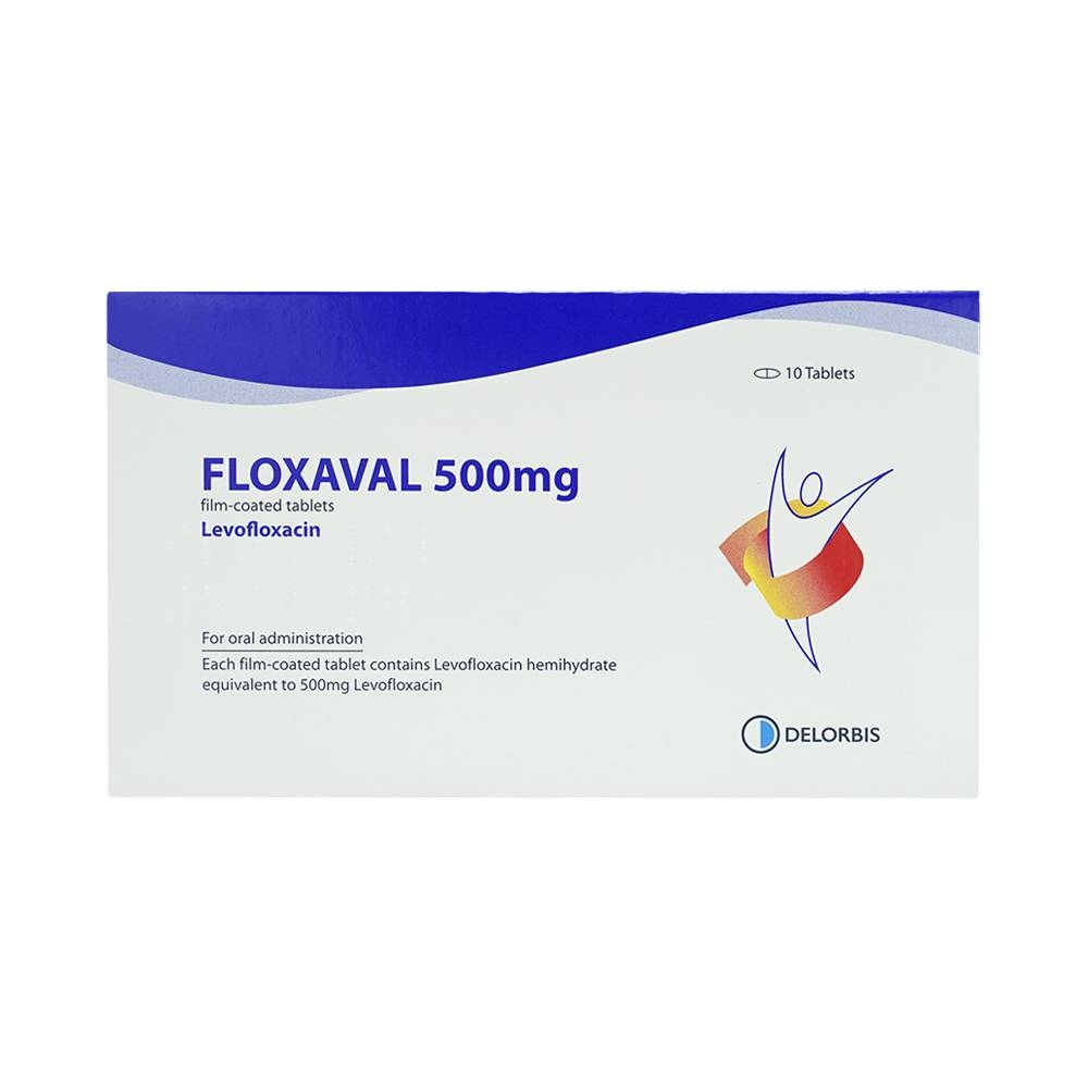 Hình ảnh Thuốc Floxaval 500mg Delorbis điều trị nhiễm khuẩn (10 viên)