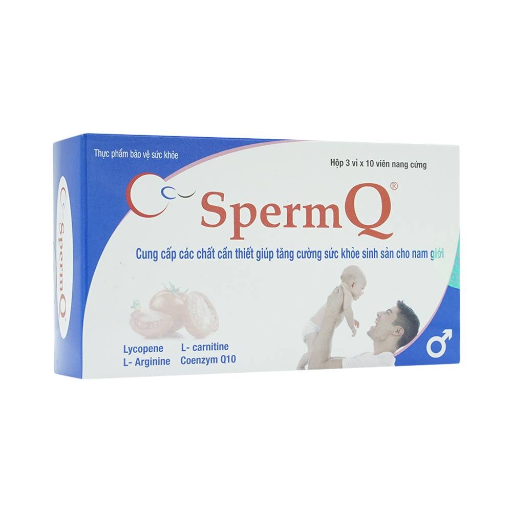 Hình ảnh Viên uống SpermQ Mediplantex tăng cường tổng hợp nội tiết tố hỗ trợ sinh sản ở nam giới (3 vỉ x 10 viên)