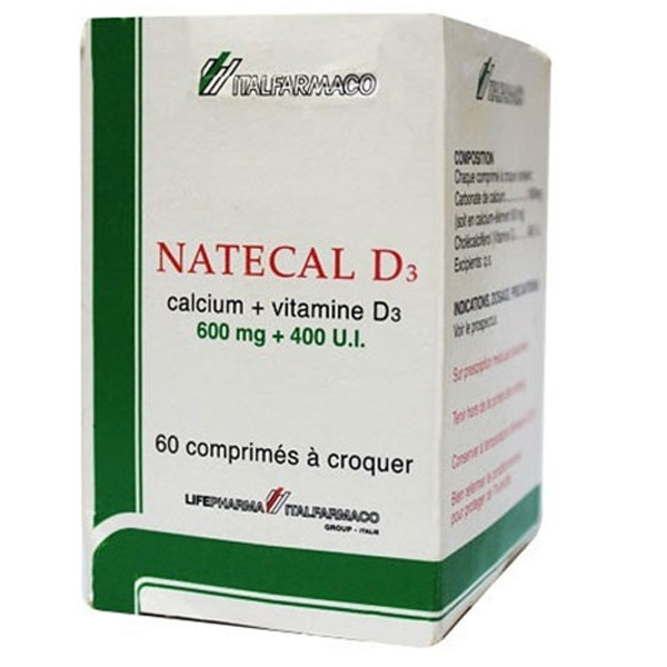 Hình ảnh Viên nén Natecal D3 Italfarmaco điều trị và phục hồi thiếu vitamin D (60 viên)