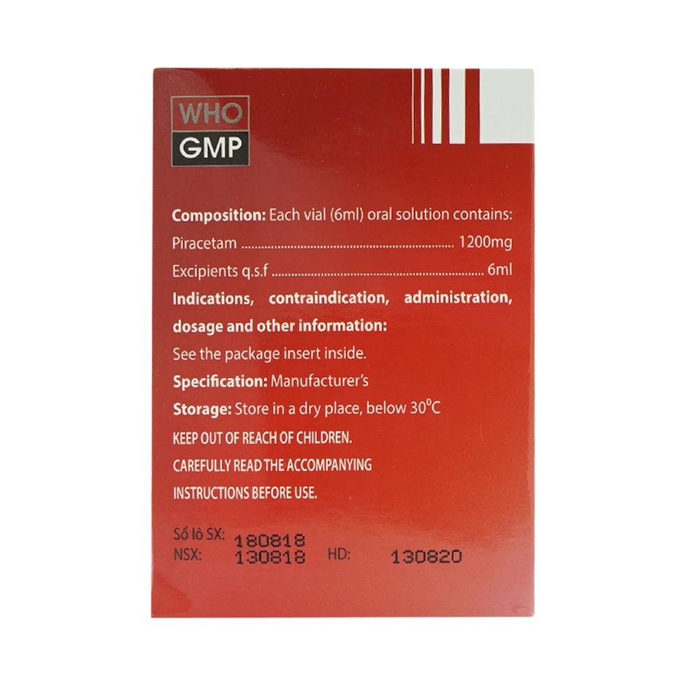 Hình ảnh Dung dịch Stasamin 1200mg/6ml Hataphar điều trị triệu chứng chóng mặt (6 vỉ x 5 ống x 6ml)