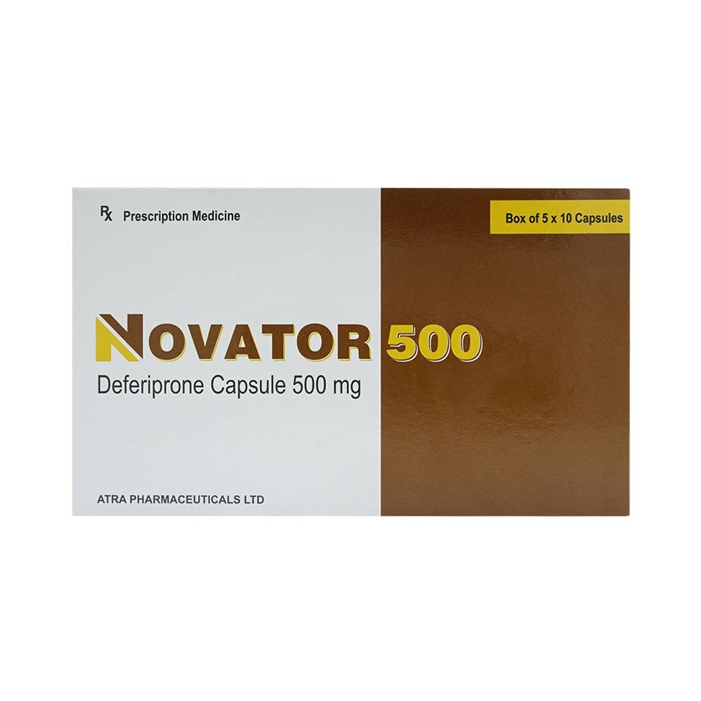 Hình ảnh Thuốc Novator 500 Atra điều trị thiếu máu (5 vỉ x 10 viên)