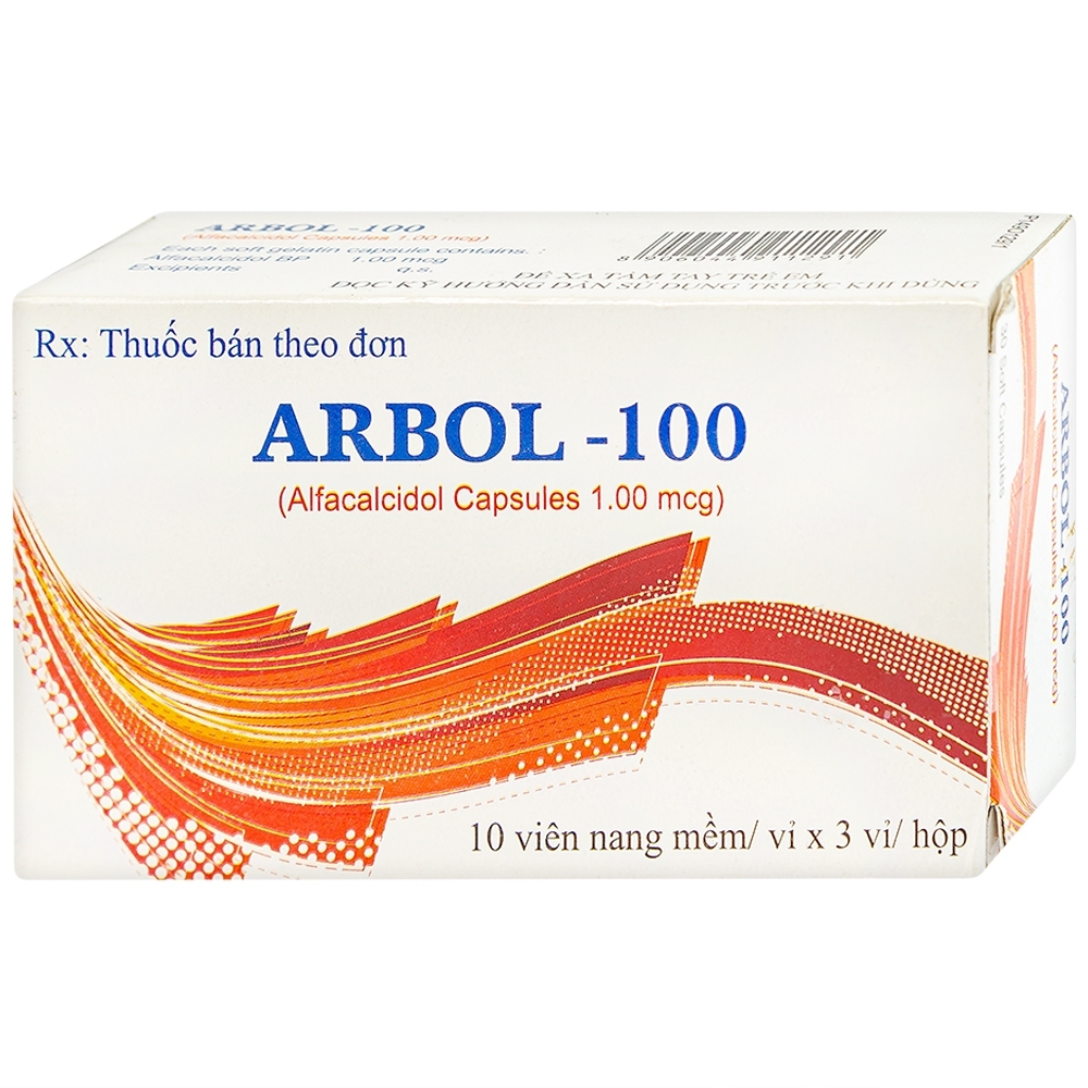 Hình ảnh Thuốc Arbol-100 Olive Healthcare dùng trong hạ canxi máu, suy tuyến cận giáp (3 vỉ x 10 viên)