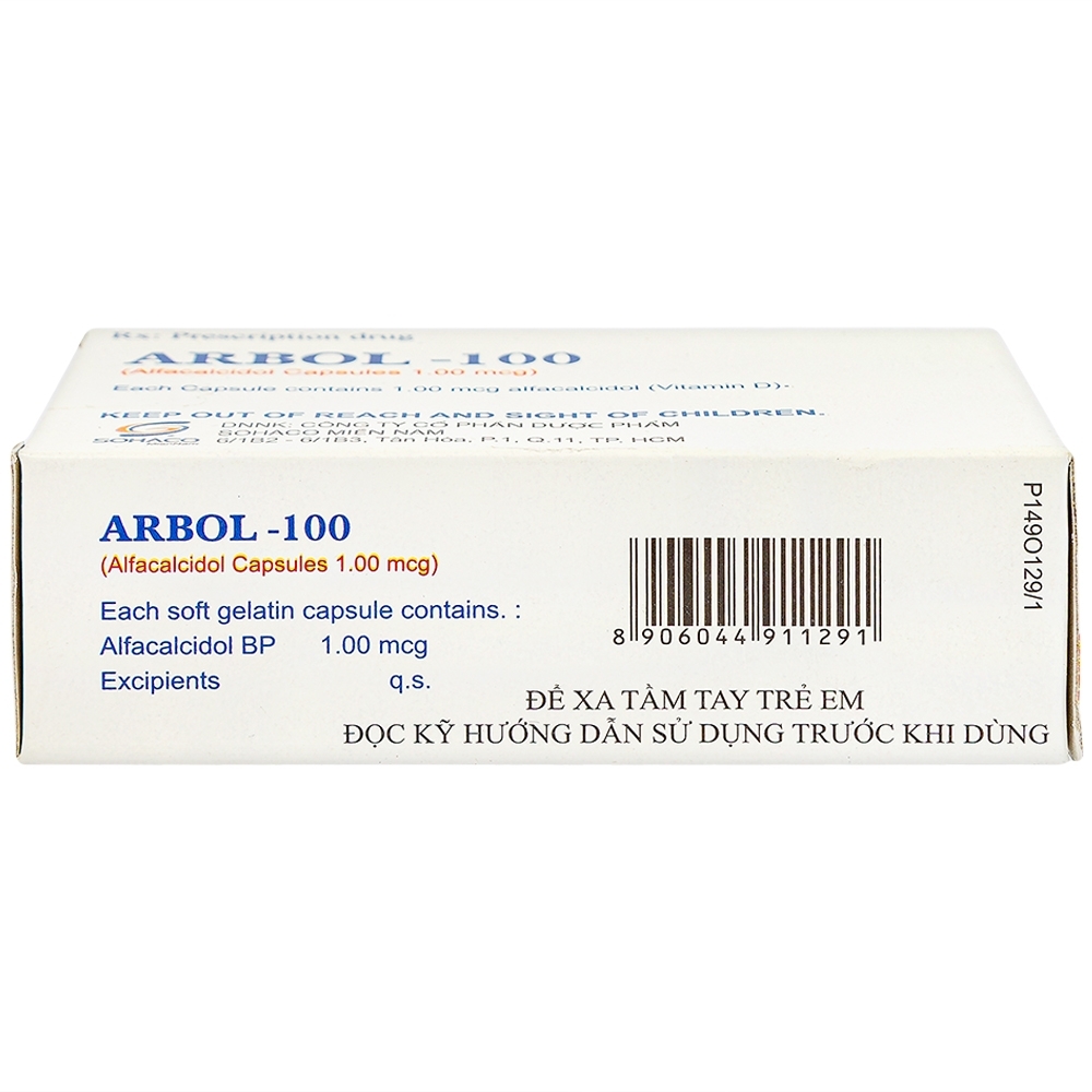 Hình ảnh Thuốc Arbol-100 Olive Healthcare dùng trong hạ canxi máu, suy tuyến cận giáp (3 vỉ x 10 viên)