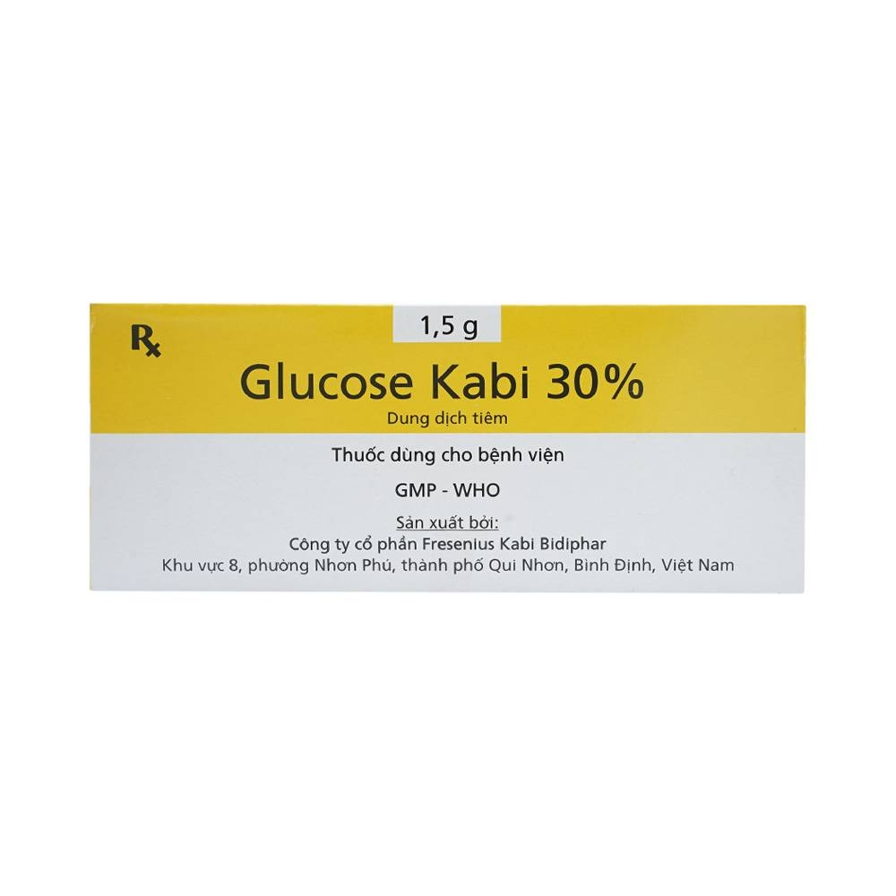 Hình ảnh Thuốc tiêm Glucose Kabi 30% Fresenius Kabi điều trị hạ đường huyết nặng (50 ống x 5ml)