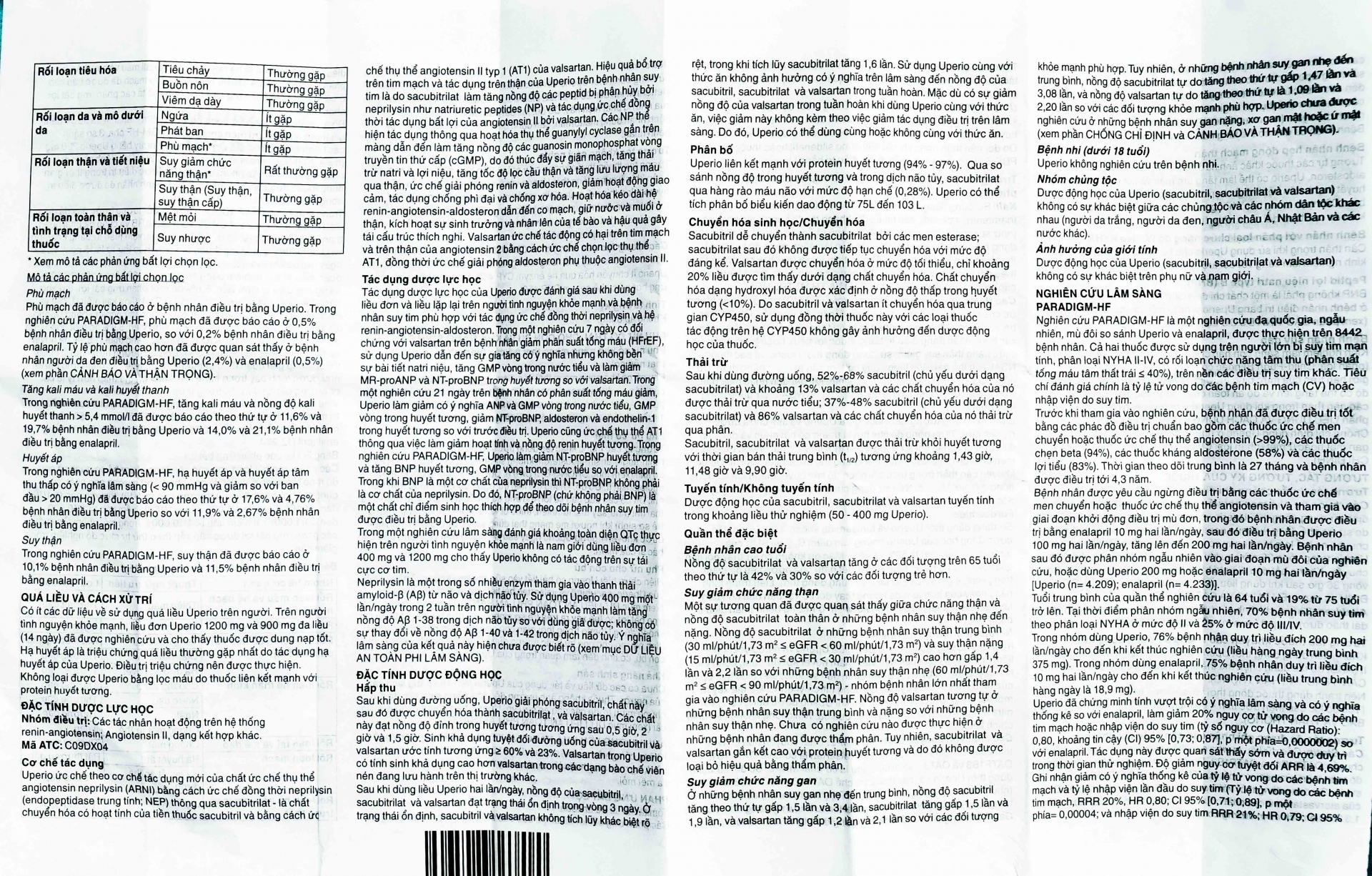 Hình ảnh Thuốc Uperio 200mg Novartis điều trị suy tim (4 vỉ x 7 viên)