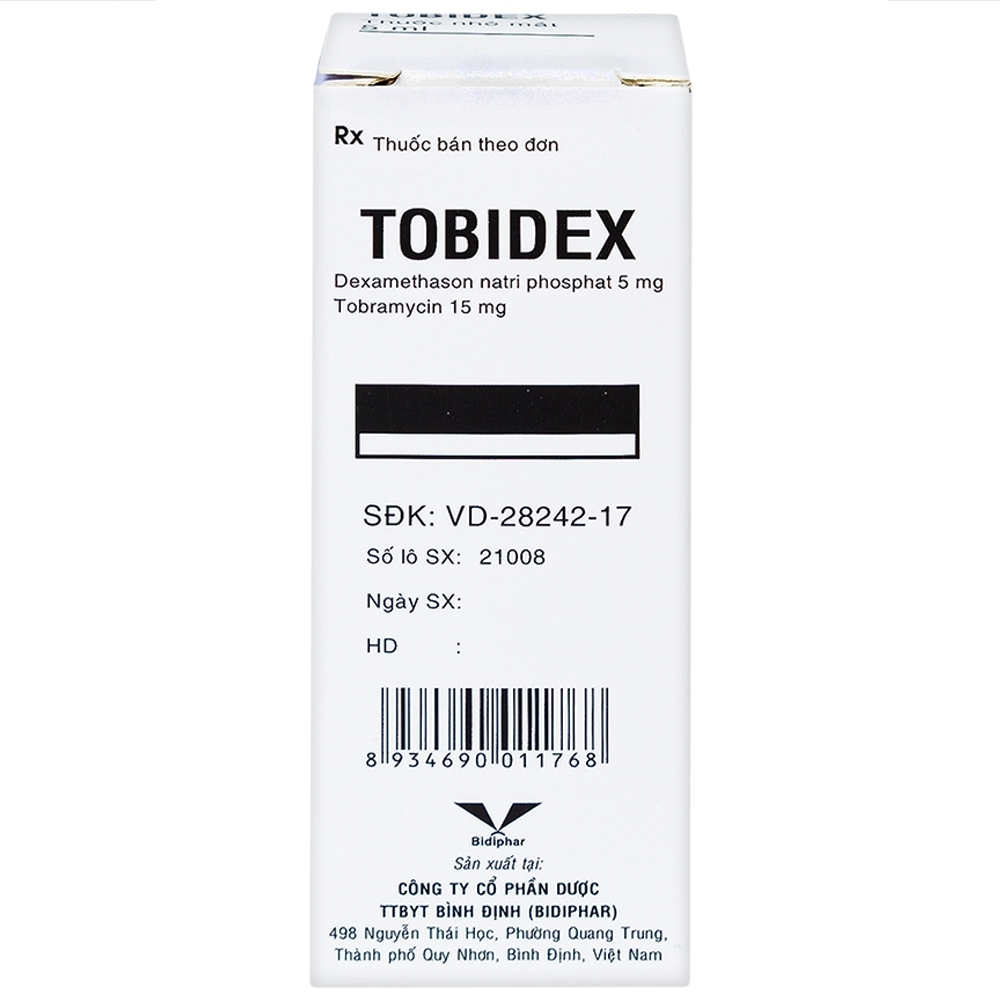 Hình ảnh Thuốc nhỏ mắt Tobidex Bidiphar điều trị viêm mắt (5ml)