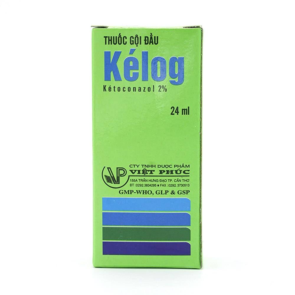 Hình ảnh Thuốc gội đầu Kelog Việt Phúc điều trị gàu, nấm tóc, viêm ngứa và bong vảy da đầu (24ml)