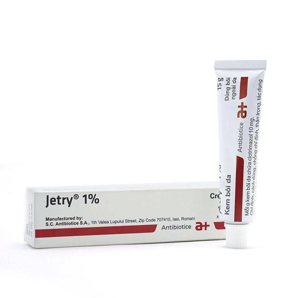 Hình ảnh Kem bôi da Jetry 1% Antibiotice điều trị các bệnh nấm, lang ben (15g)