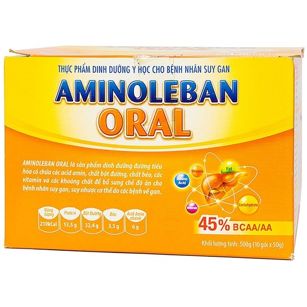 Hình ảnh Bột pha Aminoleban Oral hỗ trợ bệnh nhân suy gan (10 gói x 50g)