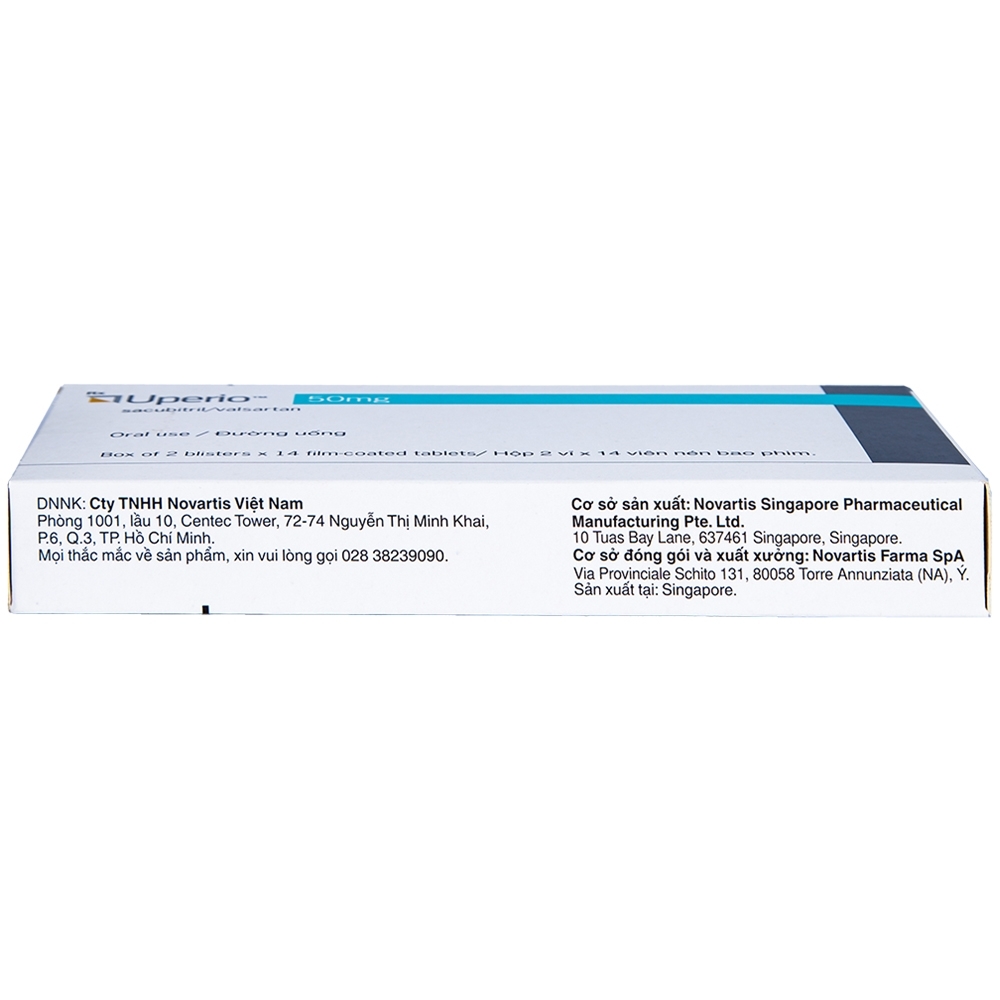 Hình ảnh Thuốc Uperio 50mg Novartis điều trị suy tim (2 vỉ x 14 viên)